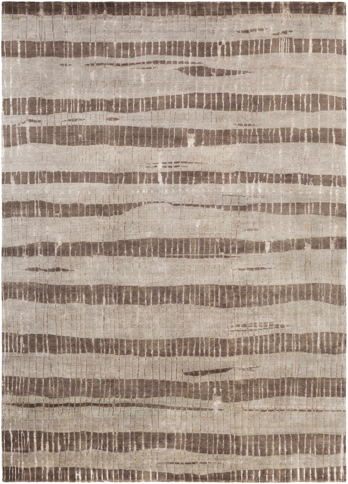 Turbeville Premium Area Carpet rug in beige and brown abstract stripe pattern Boutique Rugs on Tampa Home & Garden Store