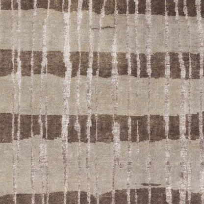Turbeville Premium Area Rug by Boutique Rugs in beige and brown plaid pattern on Tampa Home & Garden Store