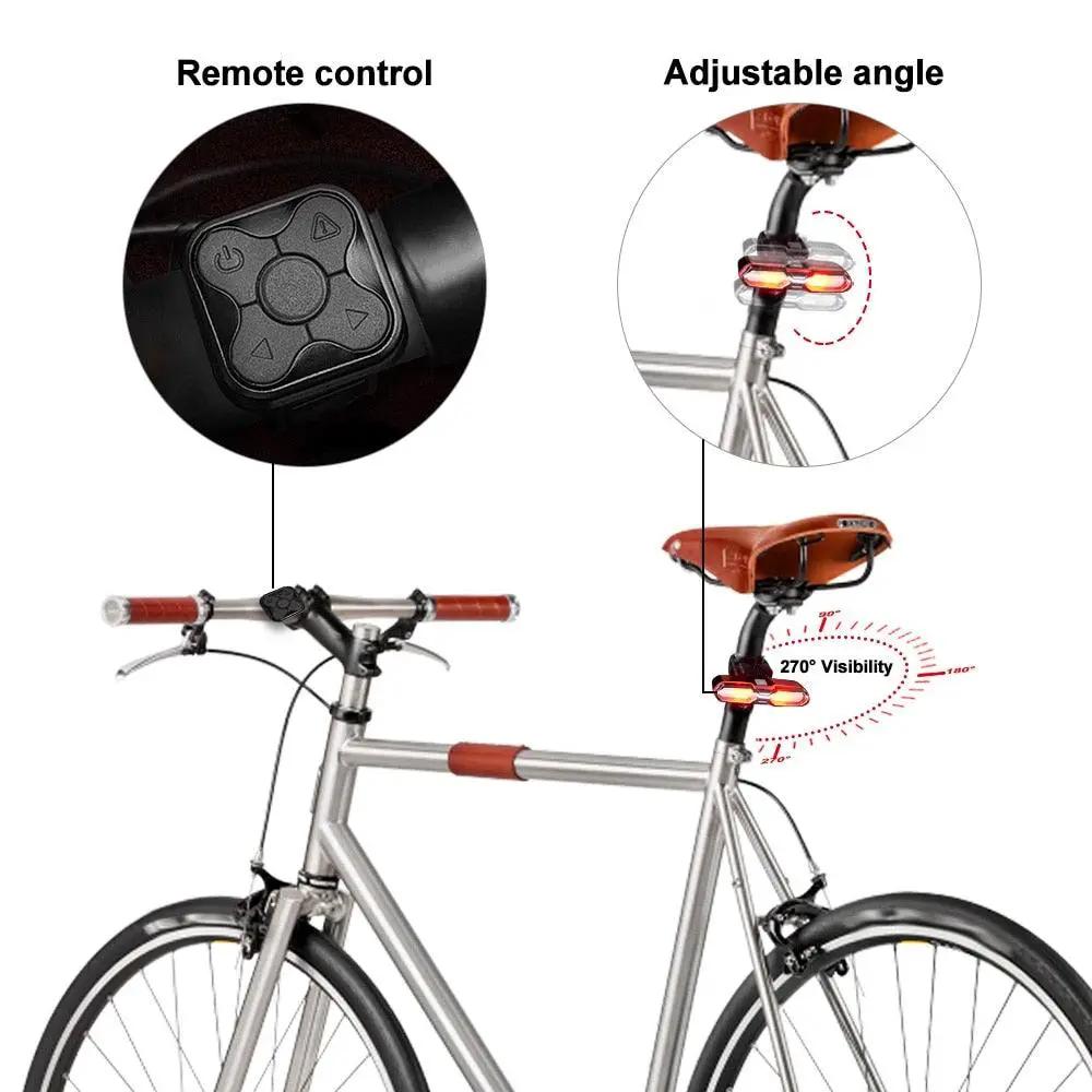 Turn Signals for Bicycle Tail Light USB Charging