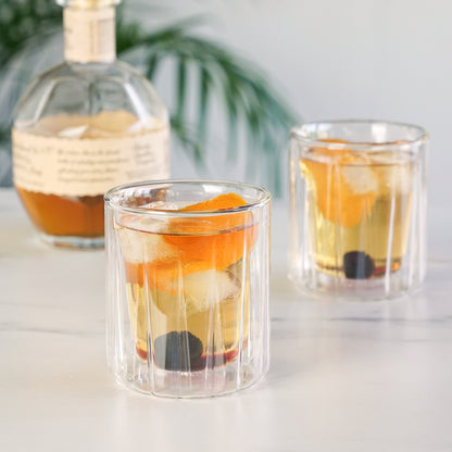 Double Walled Rock Glasses Set Of Two Clear