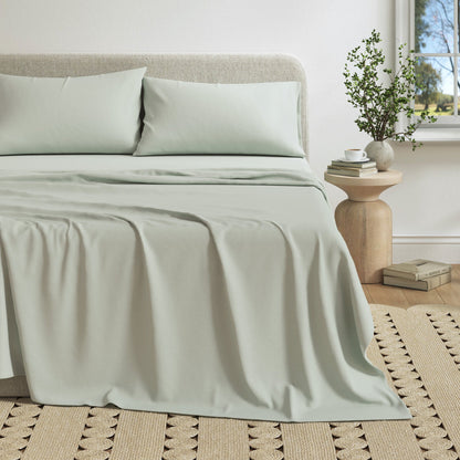 Heathered Jersey and Cotton Blend Bed Sheets