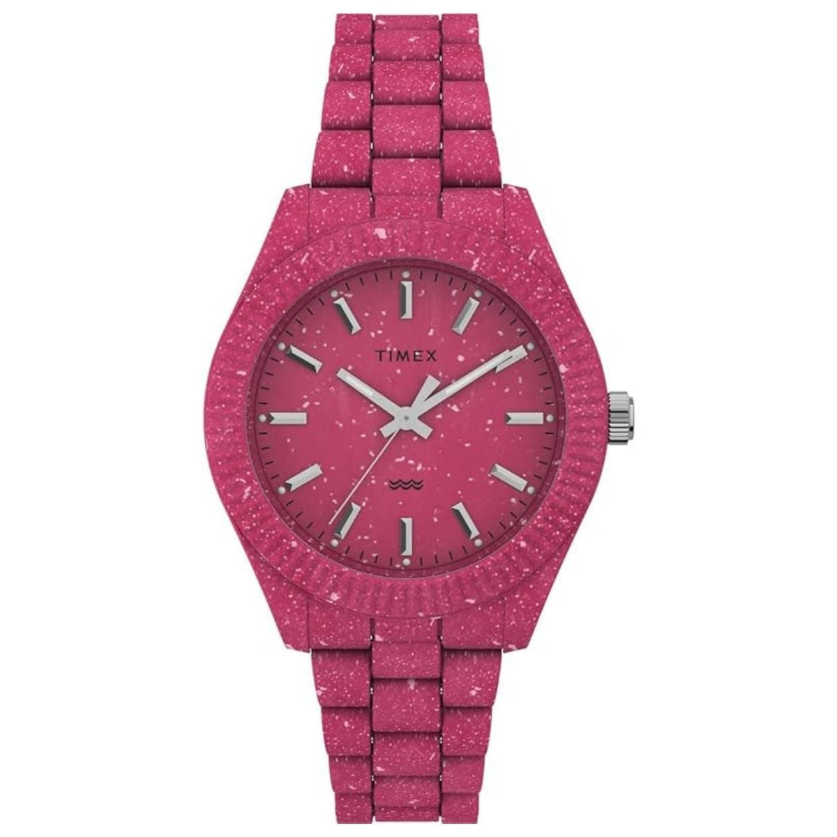 Timex women's classic pink speckled watch with silver hands on Tampa Home & Garden Store