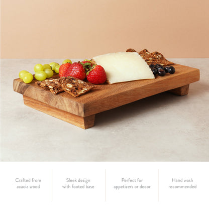 Acacia Footed Cheese Board and Serving Platter