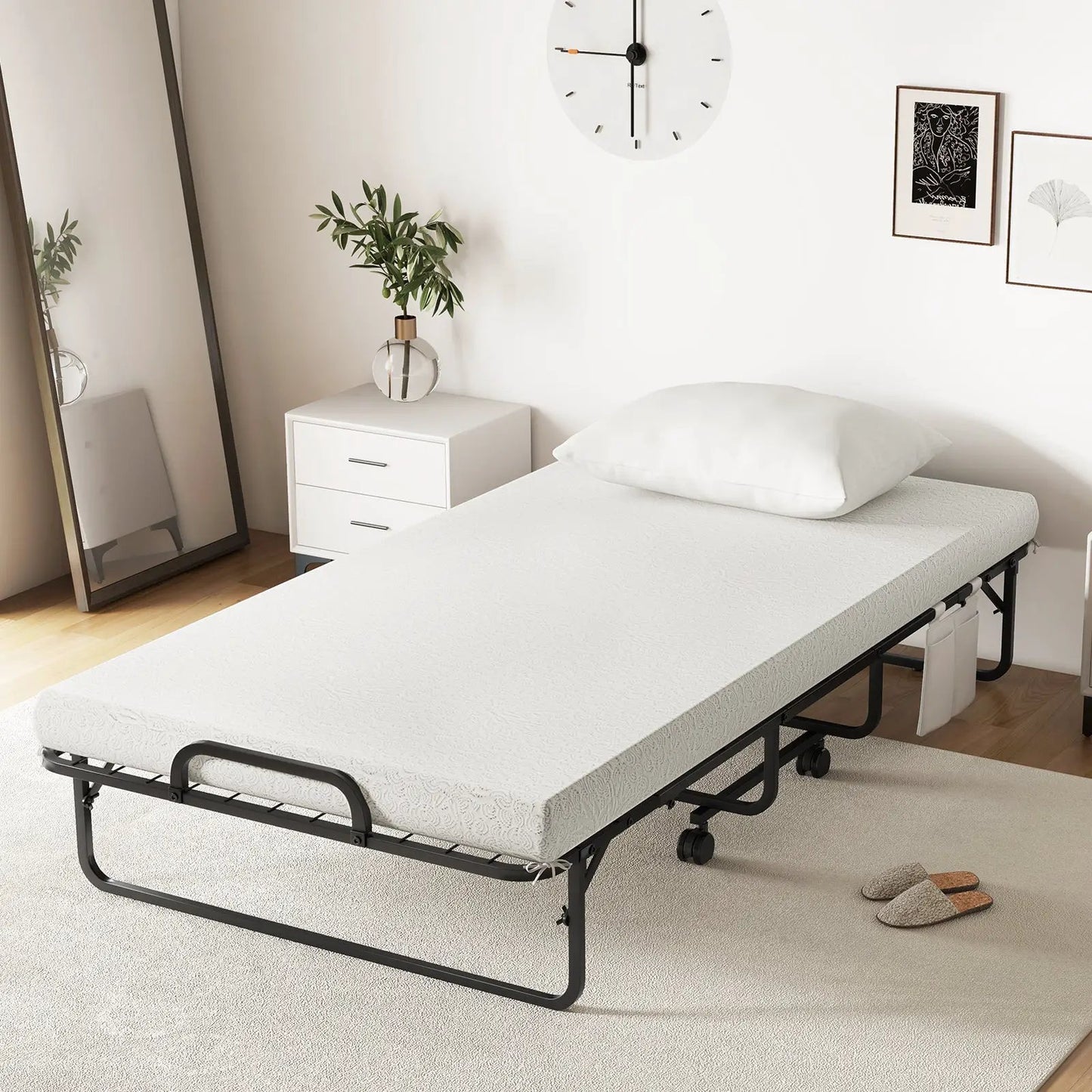Folding Guest Bed with Memory Foam Mattress