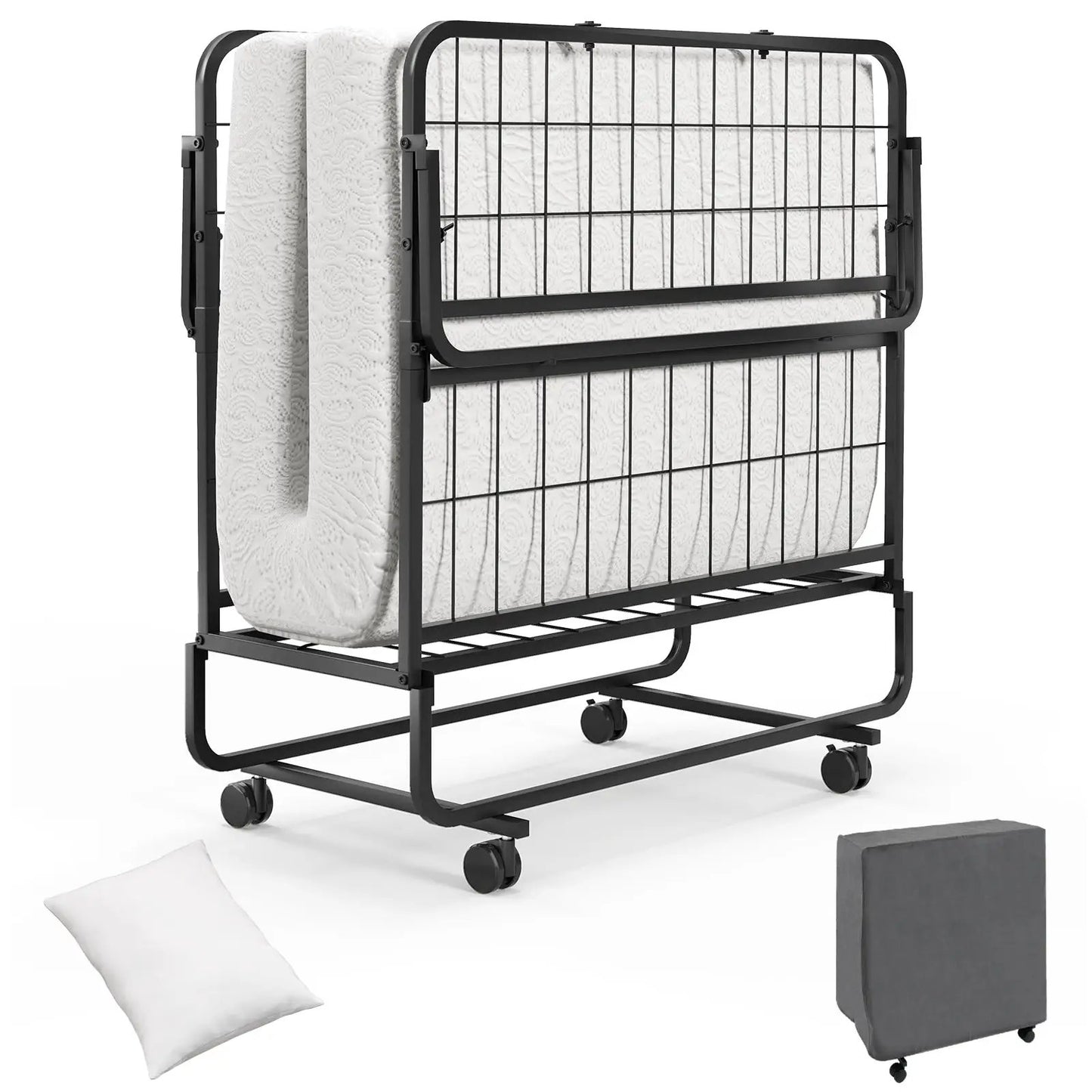 Folding Guest Bed with Memory Foam Mattress