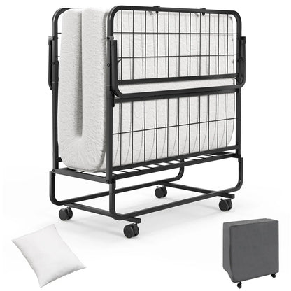 Folding Guest Bed with Memory Foam Mattress