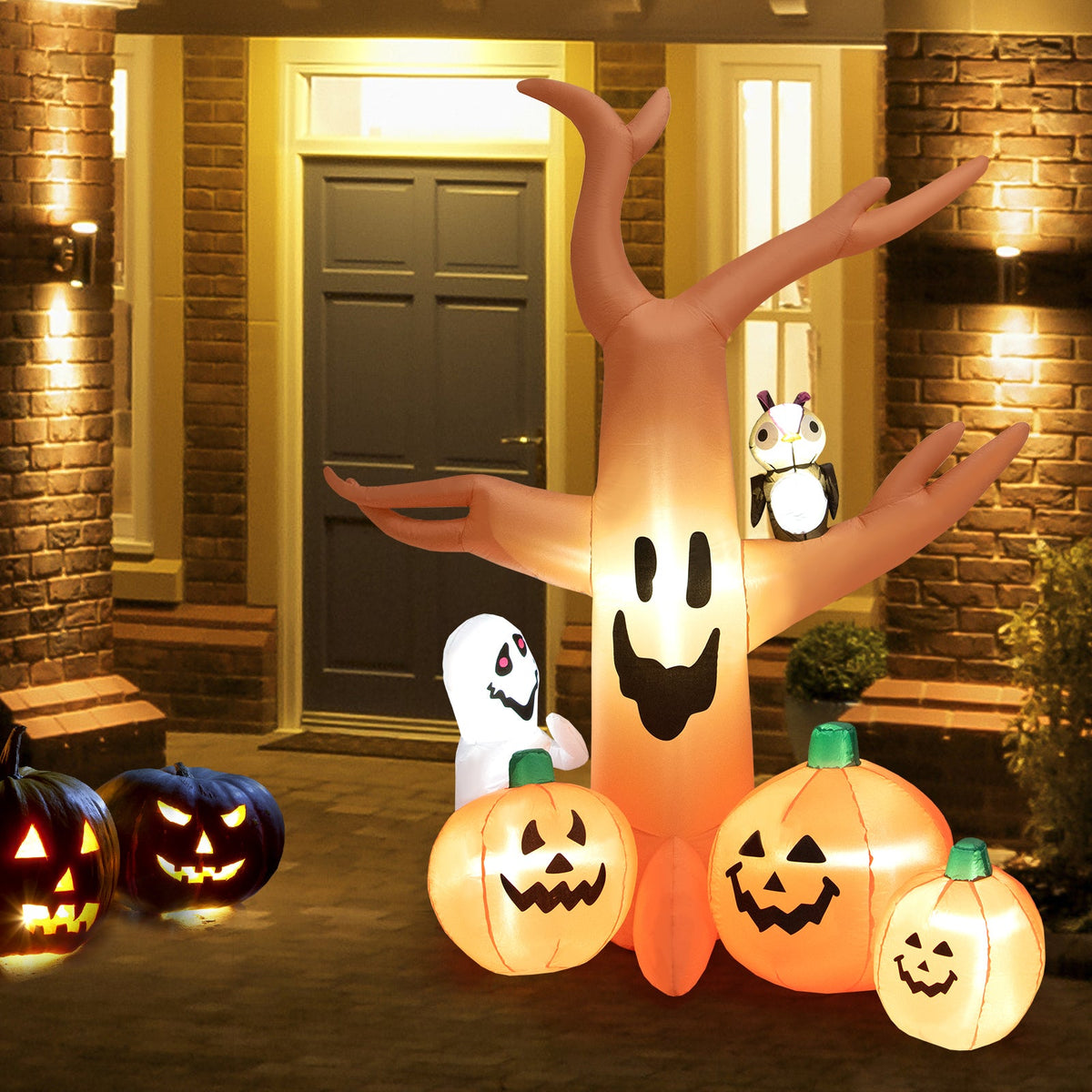 8 Feet Halloween Inflatable Dead Tree with LED Lights DirectDeals pumpkins glow Halloween decor on Tampa Home & Garden Store