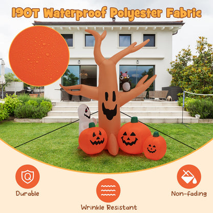 8 Feet Halloween Inflatable Dead Tree with LED Lights, orange yard decor by DirectDeals on Tampa Home & Garden Store