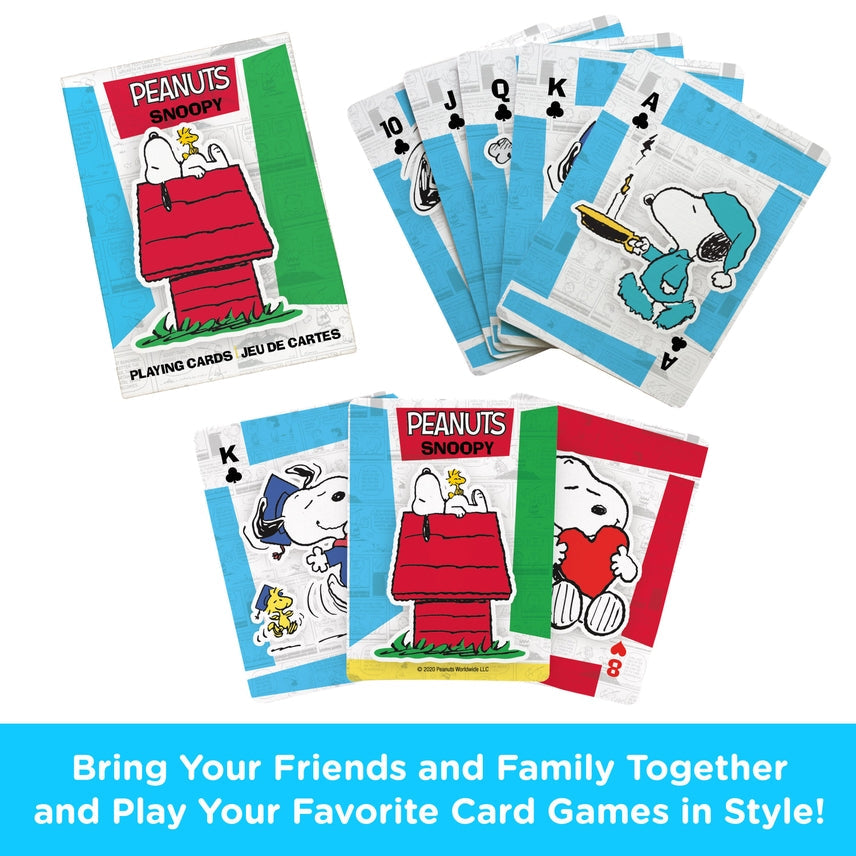 Peanuts Snoopy Playing Cards deck set blue backs with Snoopy imagery The Country Christmas Loft on Tampa Home & Garden Store