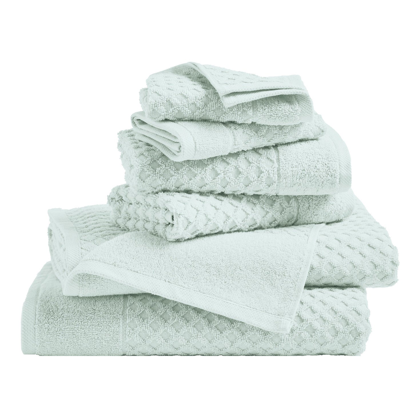 Cotton Diamond Waffle Weave Bath Towel Set