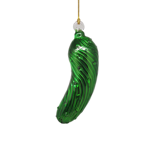 Pickle - Egyptian Blown Glass Ornament - Tampa Home & Garden Store