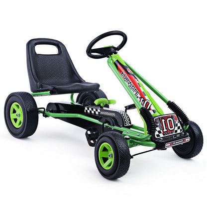 4 Wheels Kids Ride On Pedal Powered Bike Go Kart Racer Car Outdoor Play Toy-Blue