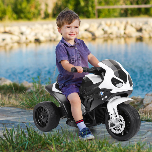 6V Kids 3 Wheels Riding BMW Licensed Electric Motorcycle-Black - Tampa Home & Garden Store