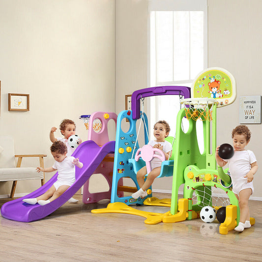 6-in-1 Climber Swing Basketball Hoop Football Gate - Tampa Home & Garden Store