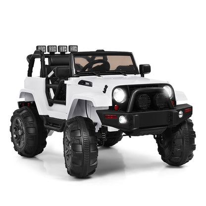 12V Kids Remote Control Riding Truck Car with LED Lights-Black