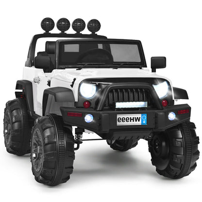 12V Kids Ride On Truck with Remote Control and Double Magnetic Door-Black