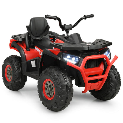 12 V Kids Electric 4-Wheeler ATV Quad with MP3 and LED Lights-Black