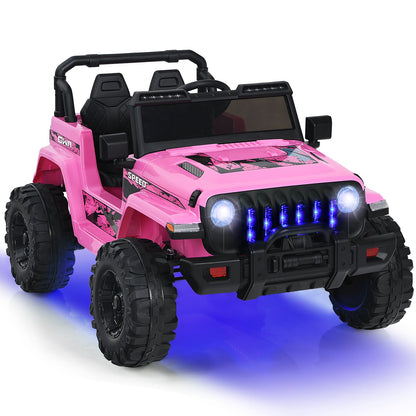 12V Kids Ride-on Jeep Car with 2.4 G Remote Control-Black & Green