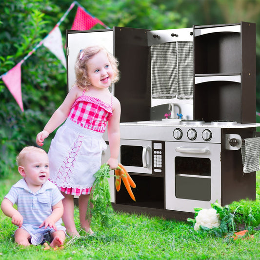 Kids Wooden Modern Kitchen Cooking Pretend Play Set - Tampa Home & Garden Store