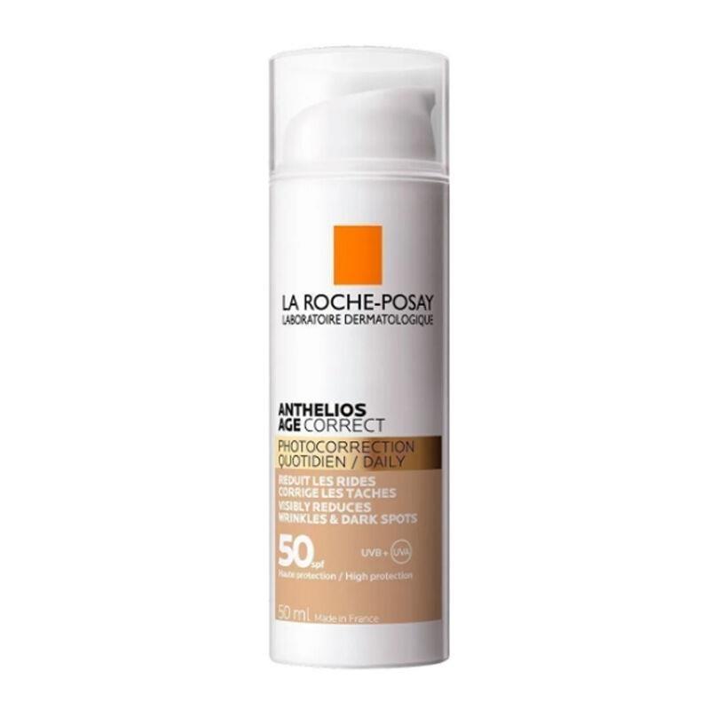 La Roche-Posay Anthelios Age Correct Daily Tinted Cream SPF50+ foundation bottle with orange logo on Tampa Home & Garden Store