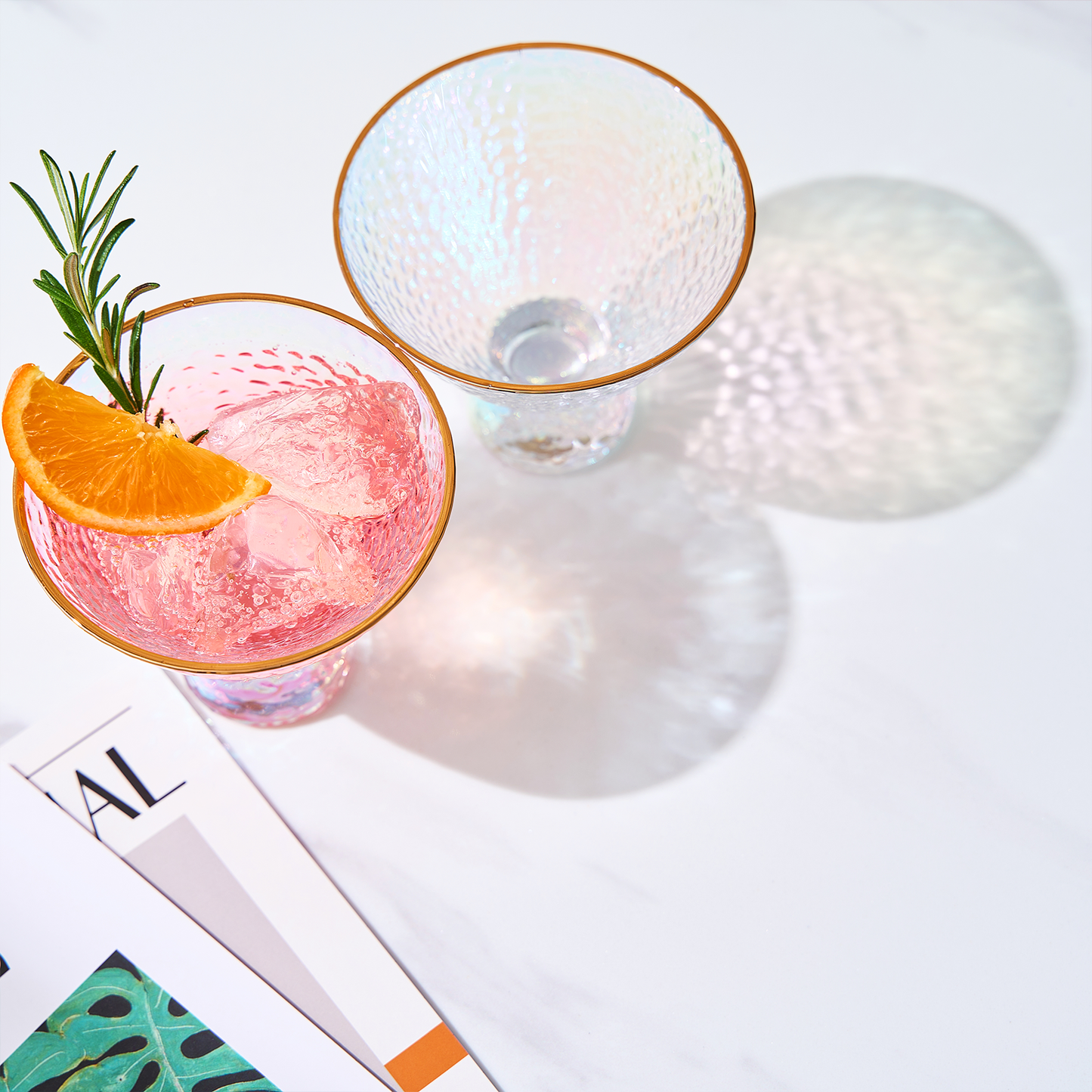 Dulce Martini 8.5 Oz Cocktail Glasses Set of Two