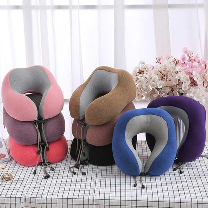 Stevvex U-shaped memory foam neck pillows set for travel in assorted colors on Tampa Home & Garden Store