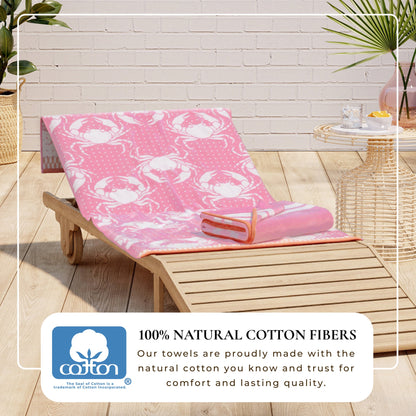 Velour Cotton Beach Towels and Maui Two Pack