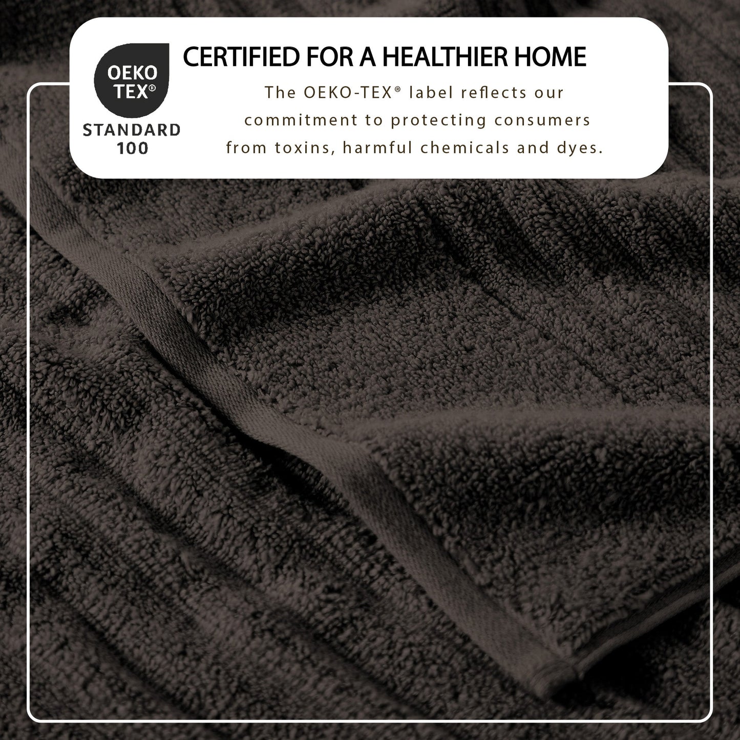 Luxury Combed Cotton and Ribbed Bath Towels