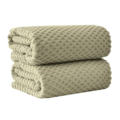 Cotton Diamond Waffle Weave Bath Towel Set