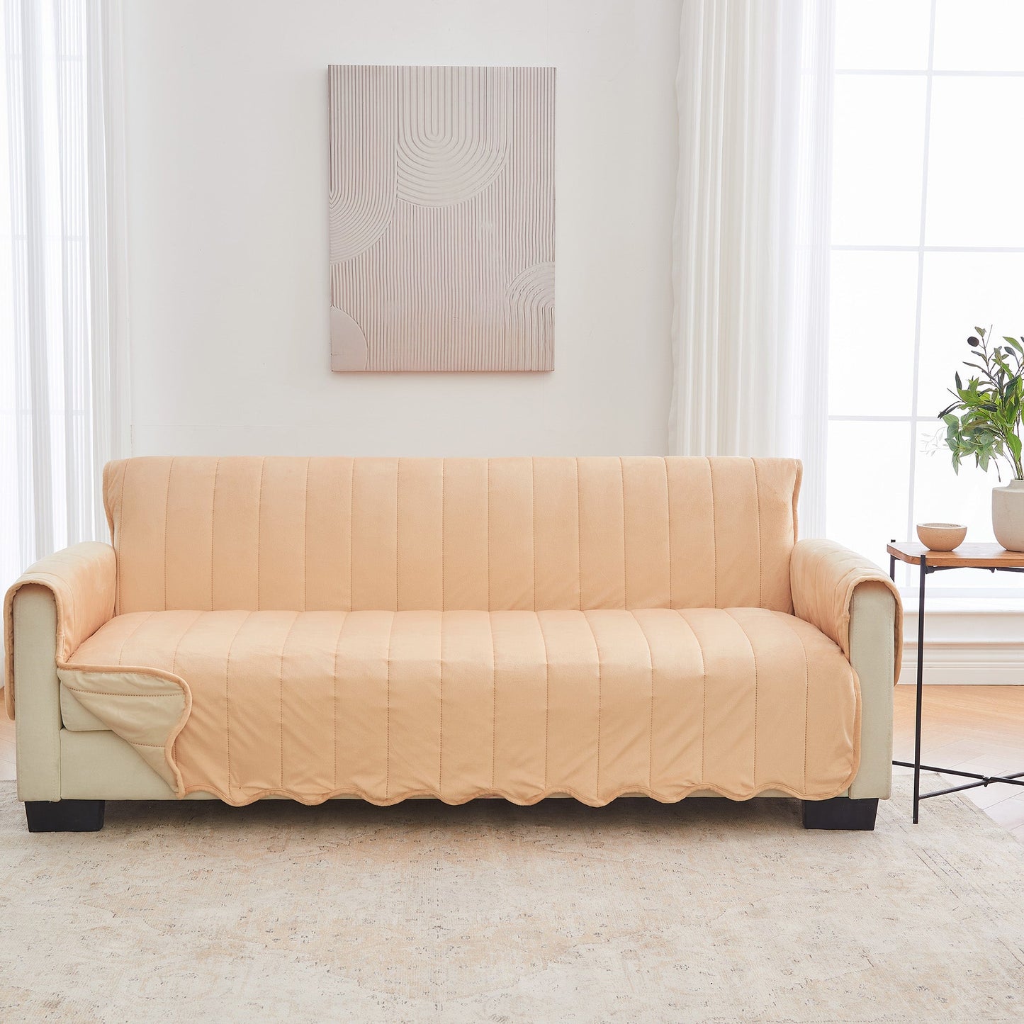 Velvet Furniture Protector And Elastic Cover