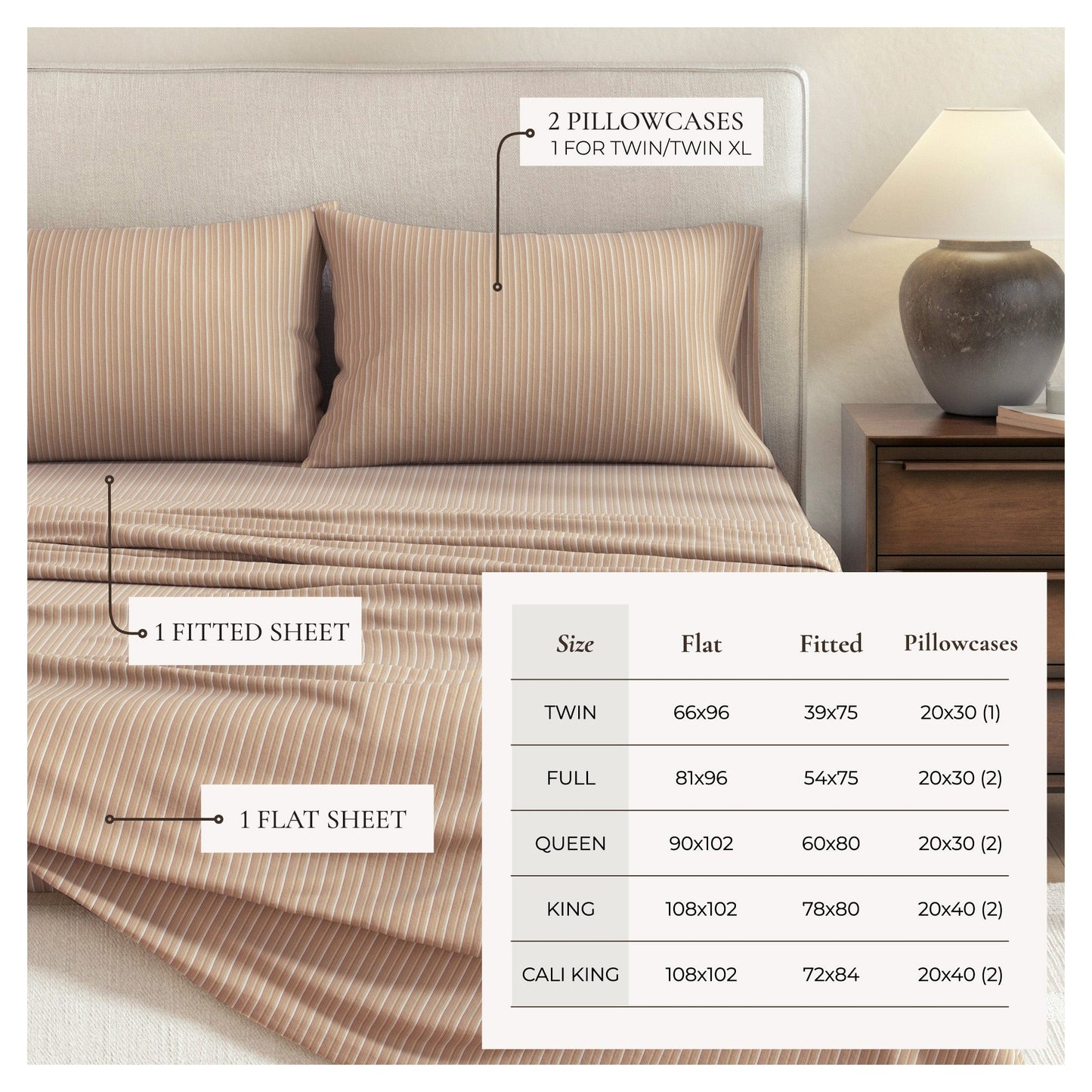 Turkish Cotton Flannel Sheet Set and Stripes