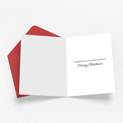Tarjeta navideña con árbol de Navidad
