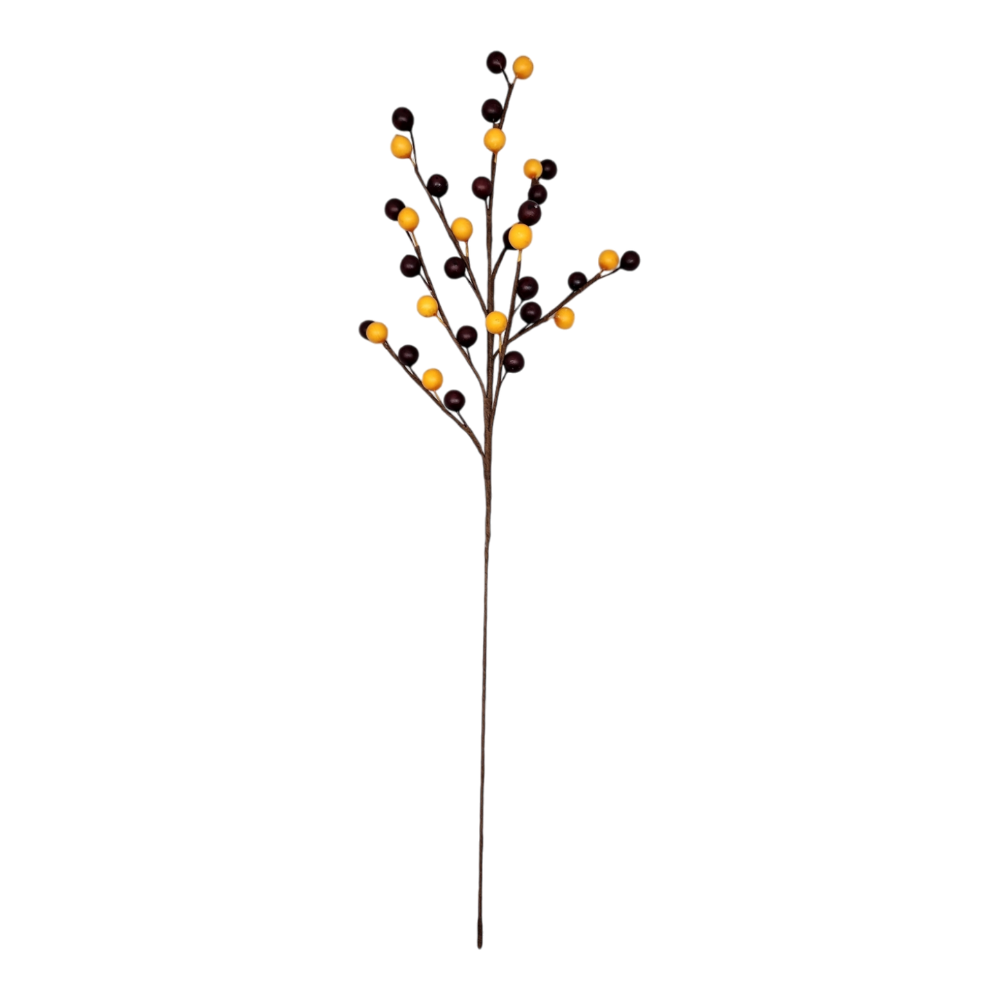 Bouquet de baies - 48 cm - Bordeaux et jaune