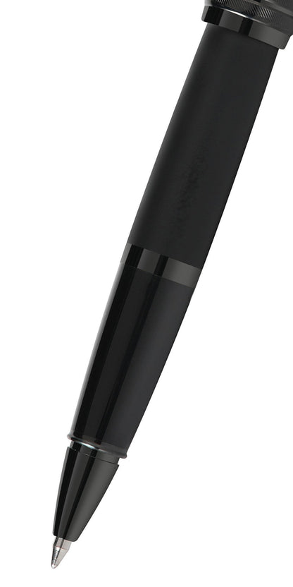 Bailey Matte Black Lacquer Rollerball Pen, black matte barrel with glossy accents by A.T. Cross on Tampa Home & Garden Store