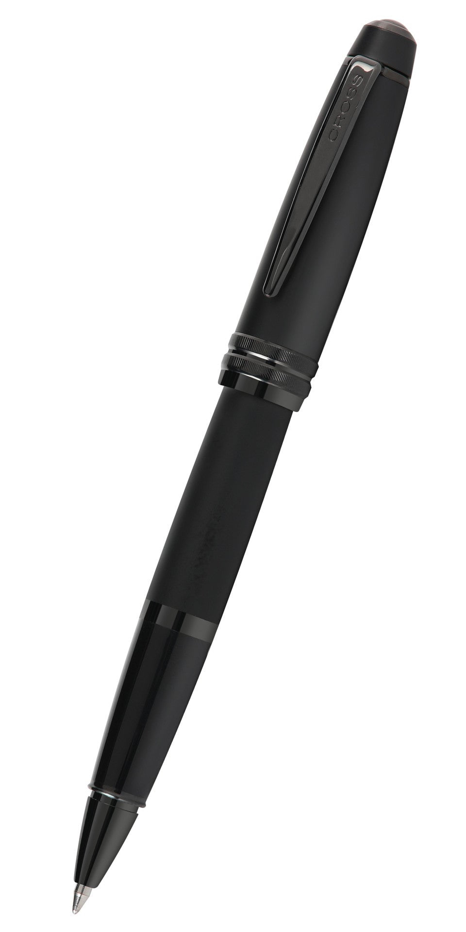 Bailey Matte Black Lacquer Rollerball Pen by A.T. Cross, black matte finish with clip on Tampa Home & Garden Store