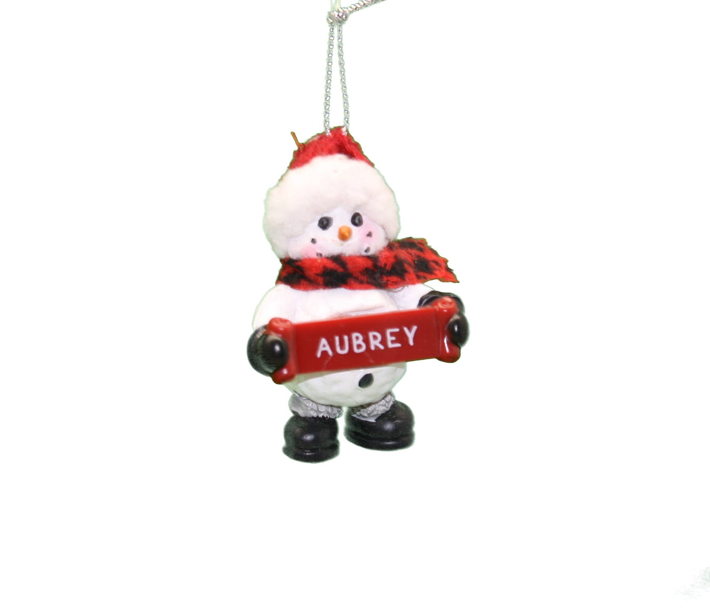 Adorno de muñeco de nieve acogedor (letras A - F) -