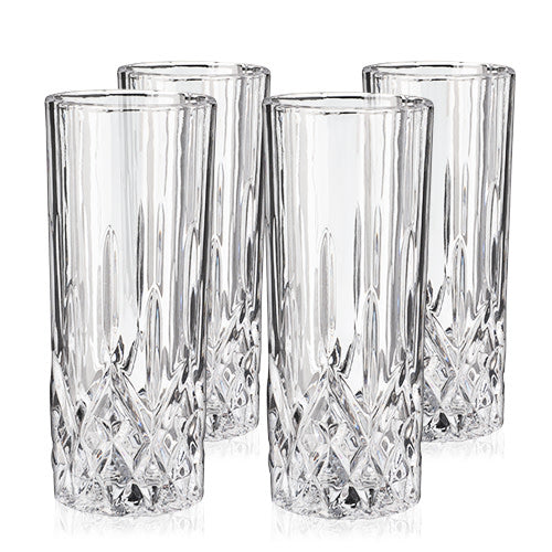 Admiral Highball Glasses Set of 4 Cut Crystal