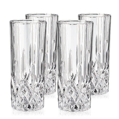 Admiral Highball Glasses Set of 4 Cut Crystal