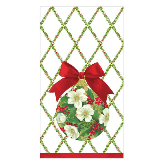 Serviettes en papier pour invités à motifs ornementaux et treillis