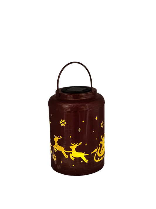 Solar Santa Lantern Luminary - 8 Inch - Tampa Home & Garden Store