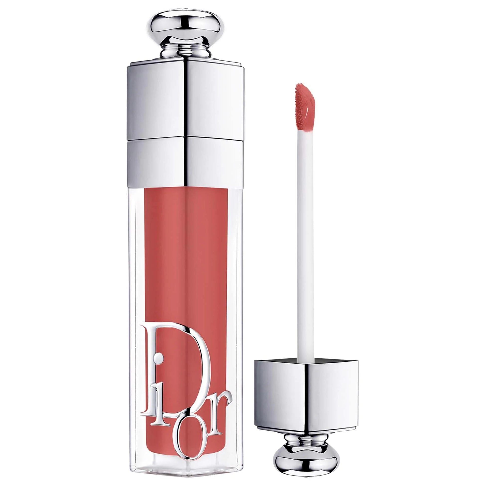 Dior Addict lip gloss in coral pink with shiny silver cap on Tampa Home & Garden Store