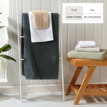 Pure Cotton Woven Bath Towel Set and a Soft Feel