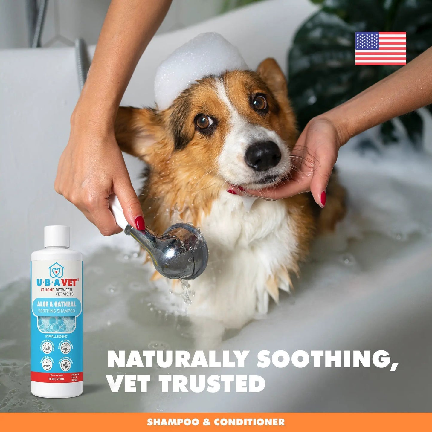 UBAVET Aloe & Oatmeal Shampoo bottle for dogs & cats, 16.9 oz, American Pet Supplies on Tampa Home & Garden Store