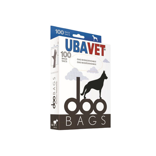Bolsas para excrementos extra largas UBAVET DOO para perros y gatos (paquete de 100), duraderas y sin perfume
