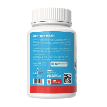 Comprimidos masticables UBAVET Joint Support Advanced Joint Care para perros y gatos