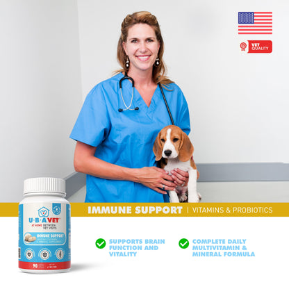 UBAVET - Comprimidos multivitamínicos y minerales diarios para perros (90 comprimidos)