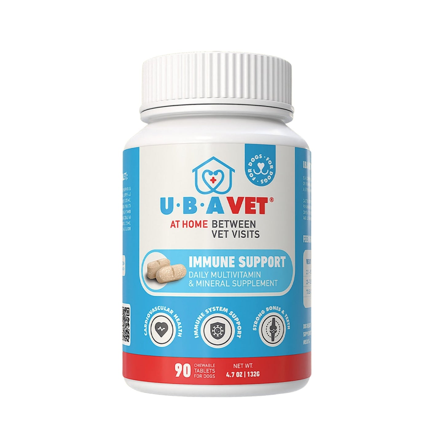 UBAVET - Comprimidos multivitamínicos y minerales diarios para perros (90 comprimidos)