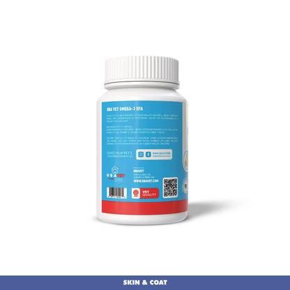 Cápsulas de Omega-3 UBAVET de 1000 mg: Apoyo para la piel, el pelaje y la salud general de perros y gatos (120 unidades)