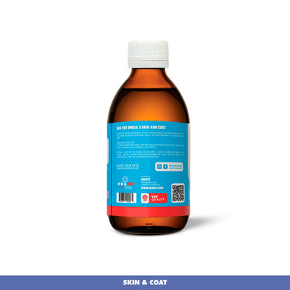 UBAVET Omega-3 Líquido para la salud y el bienestar de la piel y el pelaje de perros y gatos – 8 fl oz / 237 ml