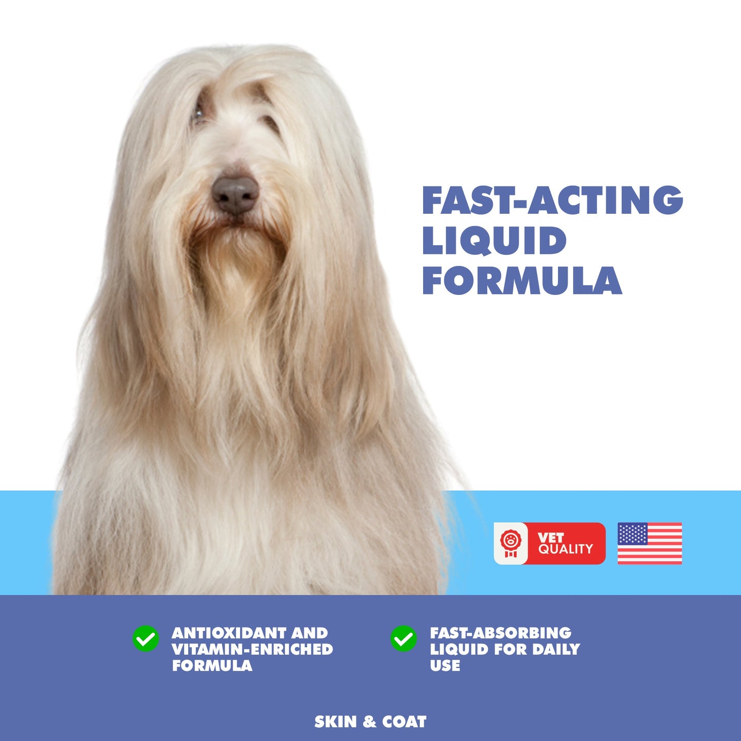 UBAVET Omega-3 Líquido para la salud y el bienestar de la piel y el pelaje de perros y gatos – 8 fl oz / 237 ml